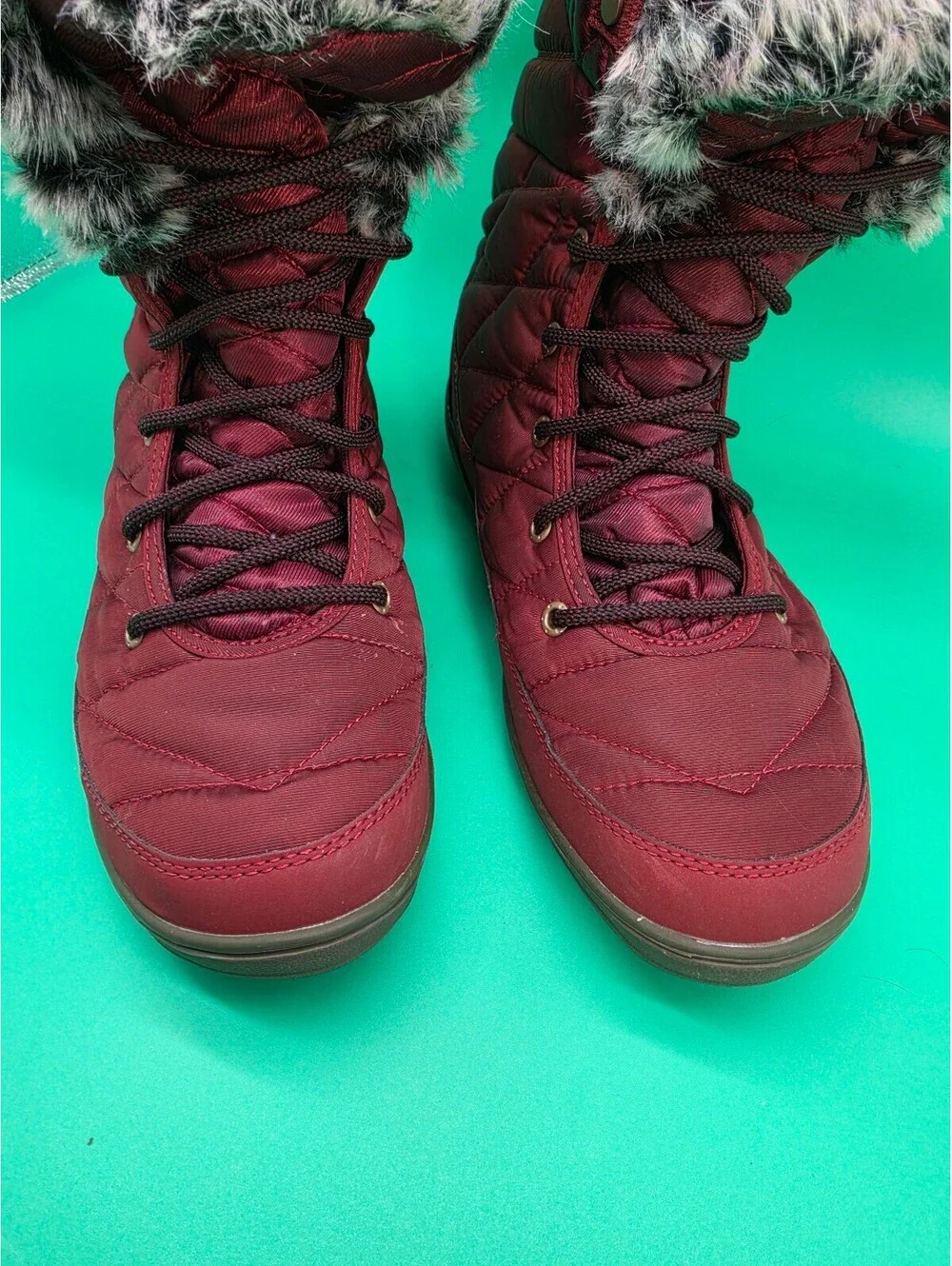Columbia Minx Mid III Omni-Grip Winter Boots Women's Size 10 Burgundy